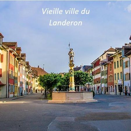 Chambre Lumineuse Dans Une Grande Villa Le Landeron Bagian luar foto